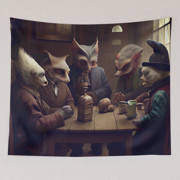 Item preview, The Odd Gathering Digital Painting designed and sold by CodeAndColors.