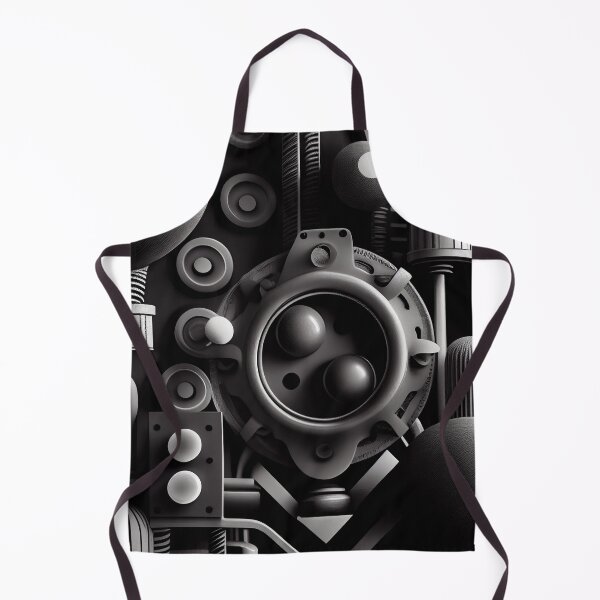 Item preview, Monochromatic Happy Dramatic Industrial Pattern Digital Painting designed and sold by CodeAndColors.