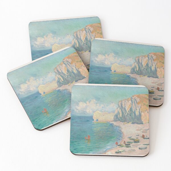 Item preview, Inspired by Claude Monet, The Beach and the Falaise d'Amont Art, Monet Exhibition Art Print designed and sold by re-make-.