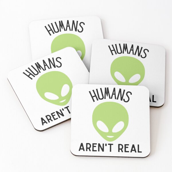 Item preview, Alien Humans Aren't Real Tee Ladies Mens Gift Science Outer Space Geek Nerd Ufo Geekery Hipster Alien Head Face designed and sold by HAWORD.