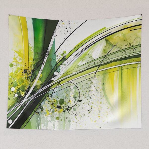 Item preview, Spring Green Yellow Sparkling Abstract Design designed and sold by ArtfulAmbitions.