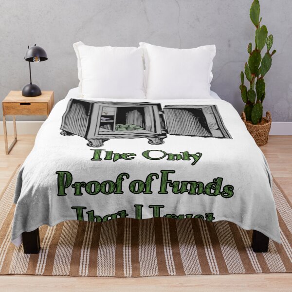 Item preview, 'The Only Proof of Funds That I Trust' Crypto Vault - Funny Cold Wallet Design designed and sold by Ridiculam Toga.