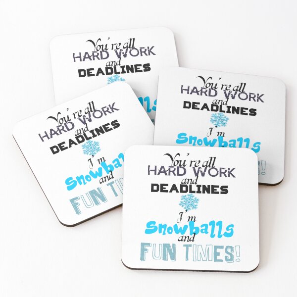 Item preview, Hard Work, Deadlines, Snowballs, Fun Times Baseball ¾ Sleeve designed and sold by PepeSyls.
