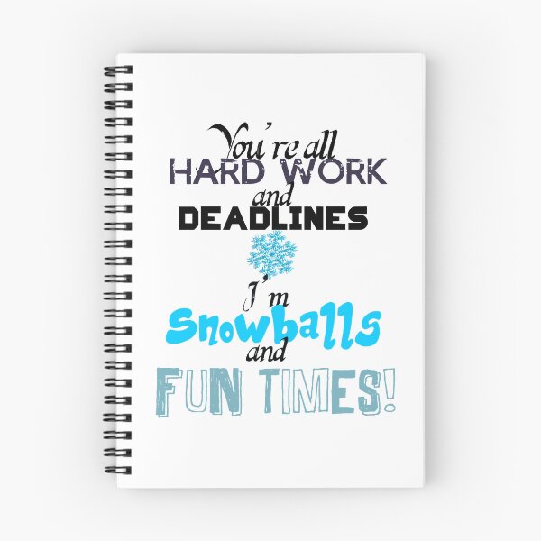 Item preview, Hard Work, Deadlines, Snowballs, Fun Times Baseball ¾ Sleeve designed and sold by PepeSyls.