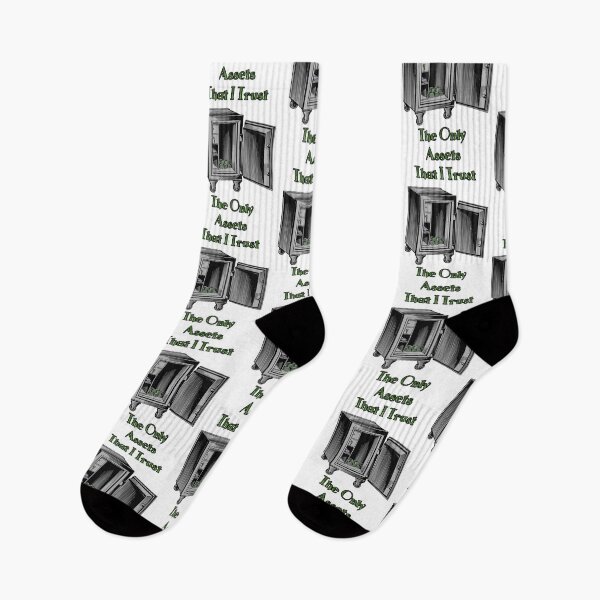 Item preview, 'The Only Assets That I Trust' Crypto Vault - Funny Cold Wallet Design designed and sold by Ridiculam Toga.