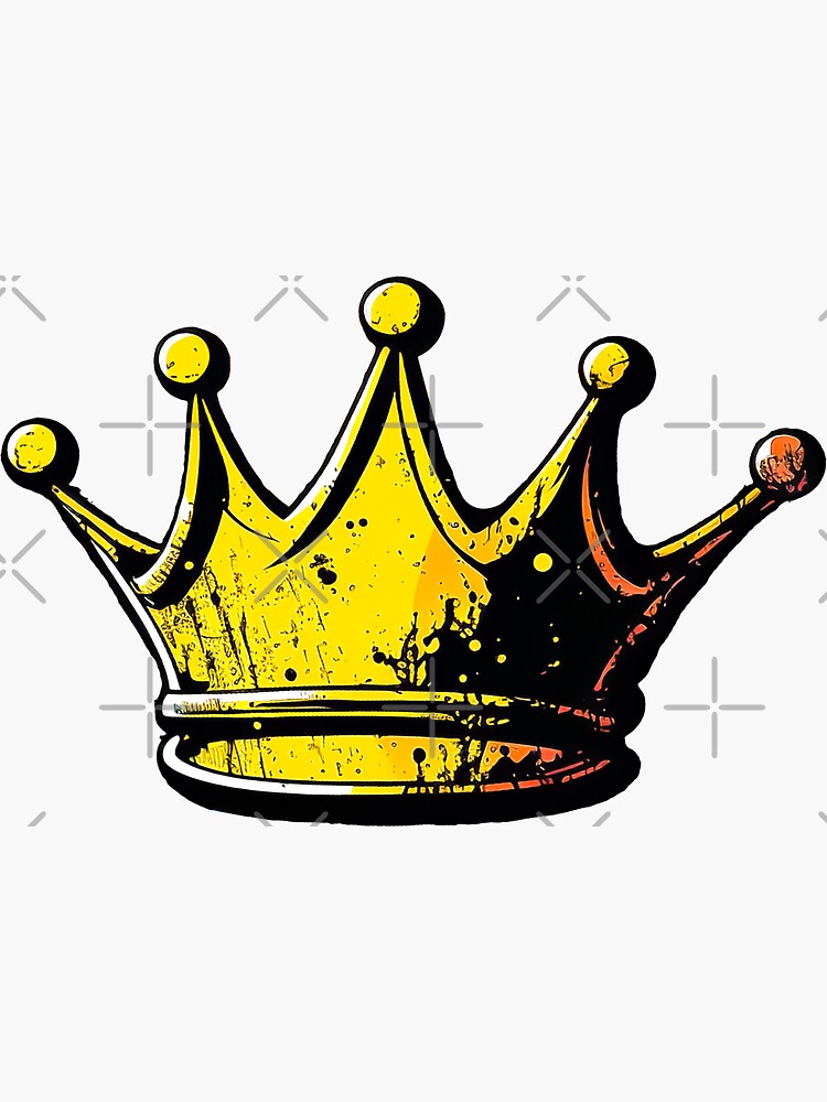 Sticker mit Krone für den König - Graffiti und Comic Style von