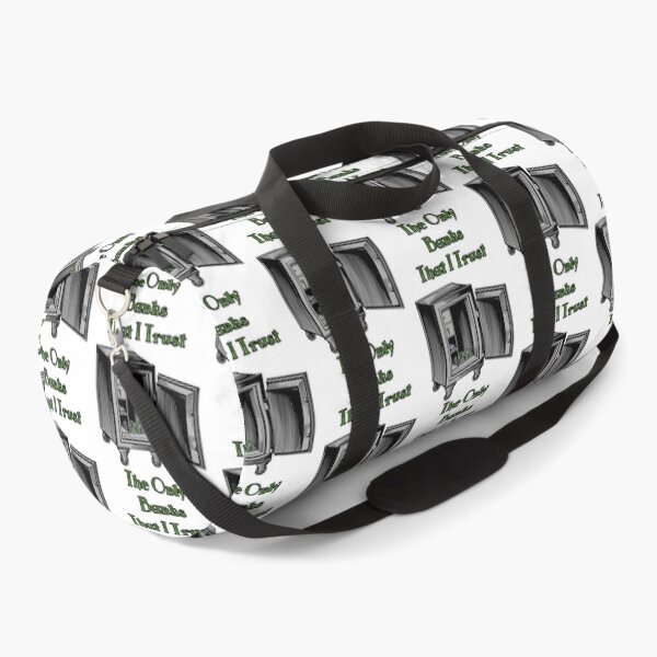Item preview, 'The Only Banks That I Trust' Crypto Vault - Funny Cold Wallet Design designed and sold by Ridiculam Toga.