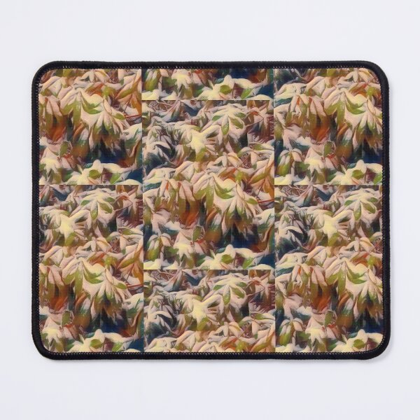 Item preview, Leaf Pattern - Green and Orange Azalea Winter Leaves Pattern 3 designed and sold by GalleryNora.