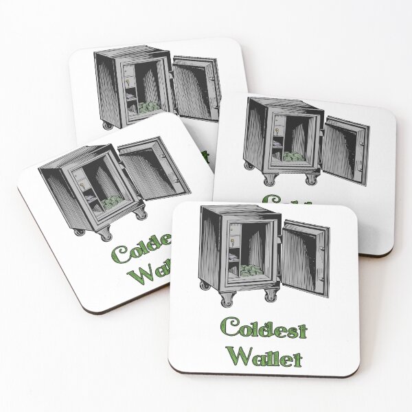 Item preview, 'Coldest Wallet' Crypto Vault - Funny Cold Wallet Design designed and sold by Ridiculam Toga.