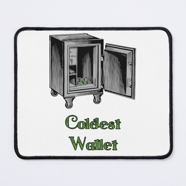 Item preview, 'Coldest Wallet' Crypto Vault - Funny Cold Wallet Design designed and sold by Ridiculam Toga.
