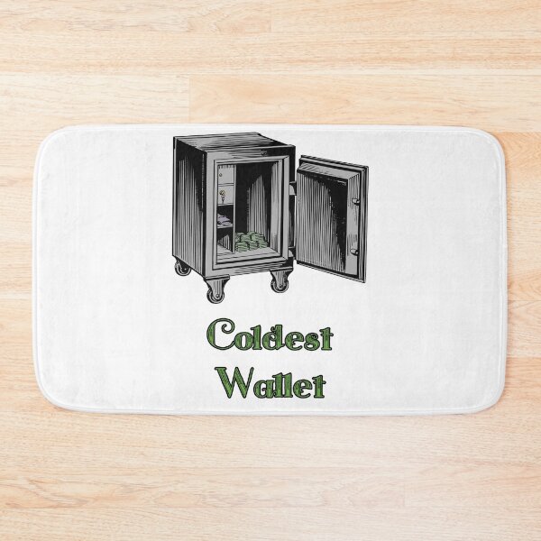 Item preview, 'Coldest Wallet' Crypto Vault - Funny Cold Wallet Design designed and sold by Ridiculam Toga.