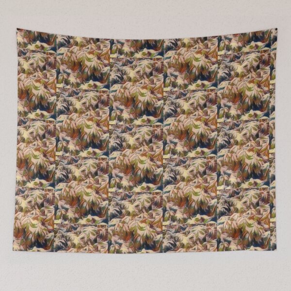 Item preview, Leaf Pattern - Green and Orange Azalea Winter Leaves Pattern 3 designed and sold by GalleryNora.