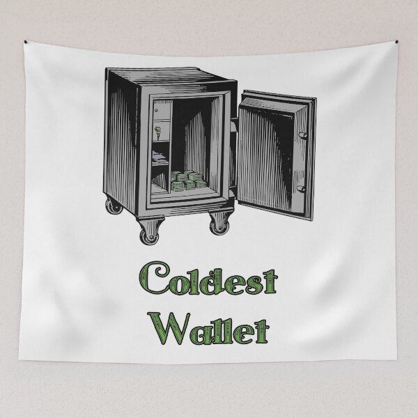 Item preview, 'Coldest Wallet' Crypto Vault - Funny Cold Wallet Design designed and sold by Ridiculam Toga.