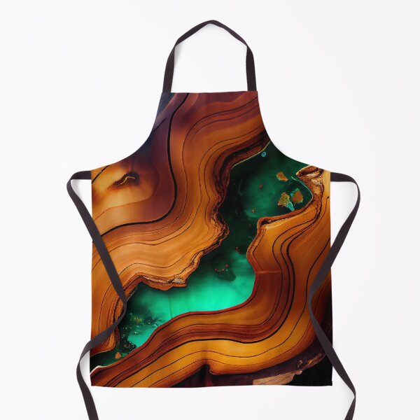 Item preview, Amber wood slab with green epoxy pattern designed and sold by AppleElf.