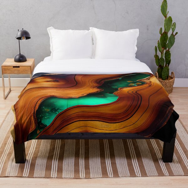 Item preview, Amber wood slab with green epoxy pattern designed and sold by AppleElf.