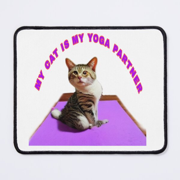 Item preview, MY CAT IS MY YOGA PARTNER , YOGA CAT , MY YOGA PARTNER designed and sold by ayoub bahi ⭐⭐⭐⭐⭐.