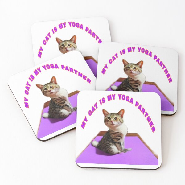 Item preview, MY CAT IS MY YOGA PARTNER , YOGA CAT , MY YOGA PARTNER designed and sold by ayoub bahi ⭐⭐⭐⭐⭐.