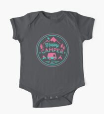 Happy Camper Soft-top Short Sleeve Baby One-Piece