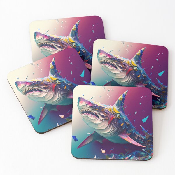 Item preview, Abstract Shark Canvas,  Predator Of The Sea Painting, Animal Wall Art, Colorful Decor designed and sold by Animal  Masterpieces.