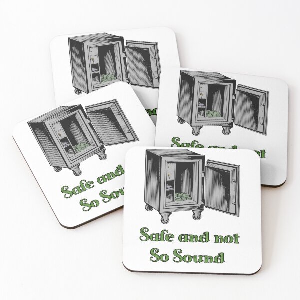 Item preview, 'Safe and not So Sound Money' Crypto Vault - Funny Cold Wallet Design designed and sold by Ridiculam Toga.