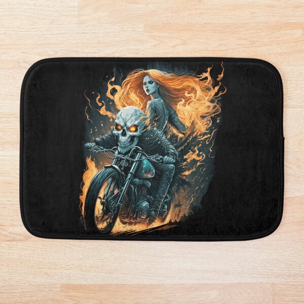 Item preview, Skull Ghost Rider with Woman in Flames designed and sold by DawidXT.