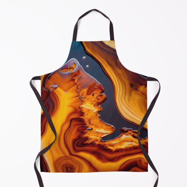 Item preview, Amber wood slab with gray epoxy pattern designed and sold by AppleElf.