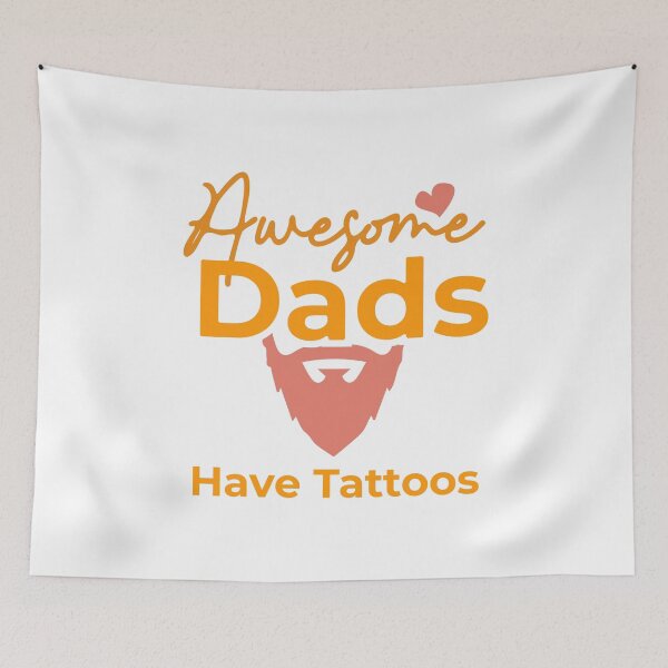 Item preview, Awesome Dads Have Tattoos And Beards designed and sold by Stag's PK.