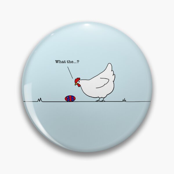 Item preview, Confused chicken with easter egg designed and sold by EarlGrey88.