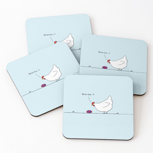 Item preview, Confused chicken with easter egg designed and sold by EarlGrey88.