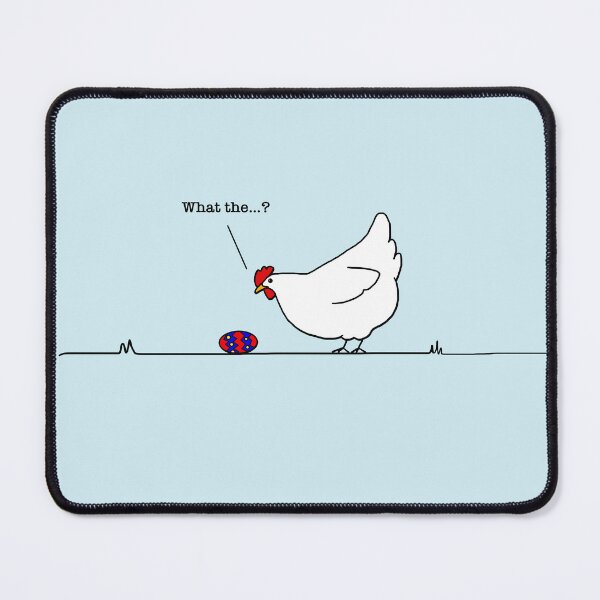 Item preview, Confused chicken with easter egg designed and sold by EarlGrey88.