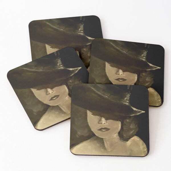 Item preview, Women in the black hat designed and sold by ShellbyBerryArt.