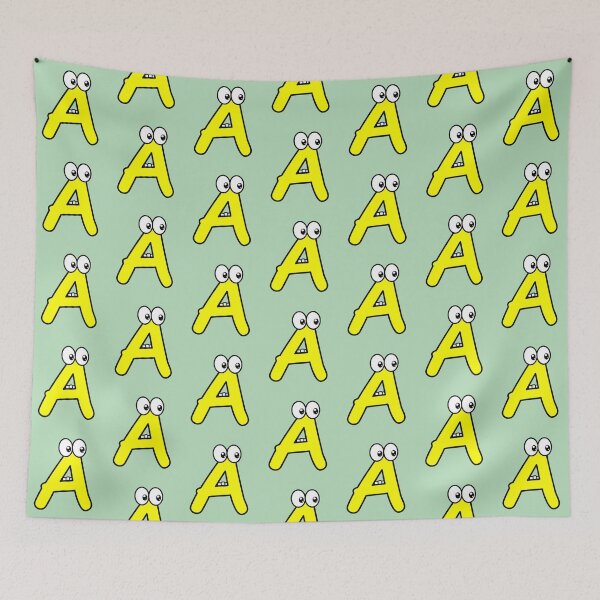 Item preview, Funny cartoon letter A with googly eyes designed and sold by hendeJens.