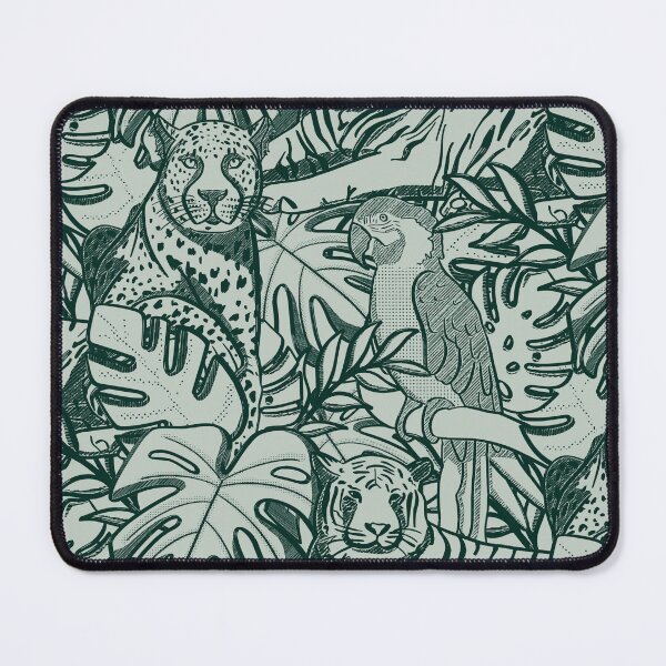 Item preview, Tropical jungle - tonal green repeating pattern designed and sold by LucyFaulke.