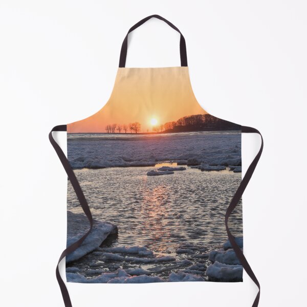 Item preview, Broken Ice and Ripples - Lake Erie Sunset at Welland Canal designed and sold by Georgia Mizuleva.