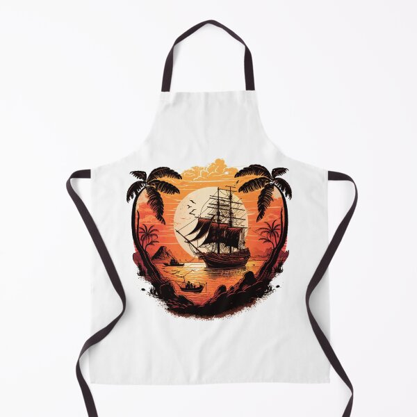 Artikelvorschau, Vintage Sunset Raiders: Ein Piratenschiff-Abenteuer entworfen und verkauft von Quirky Tees.