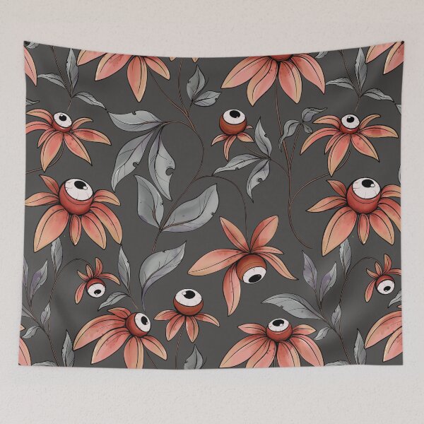 Item preview, Whimsical eye flower - dark designed and sold by Milatoo.