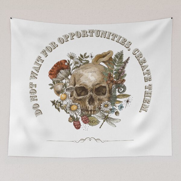 Item preview, Skull Flowers motivational quote inspiring badass designed and sold by Nikolay Penkov.