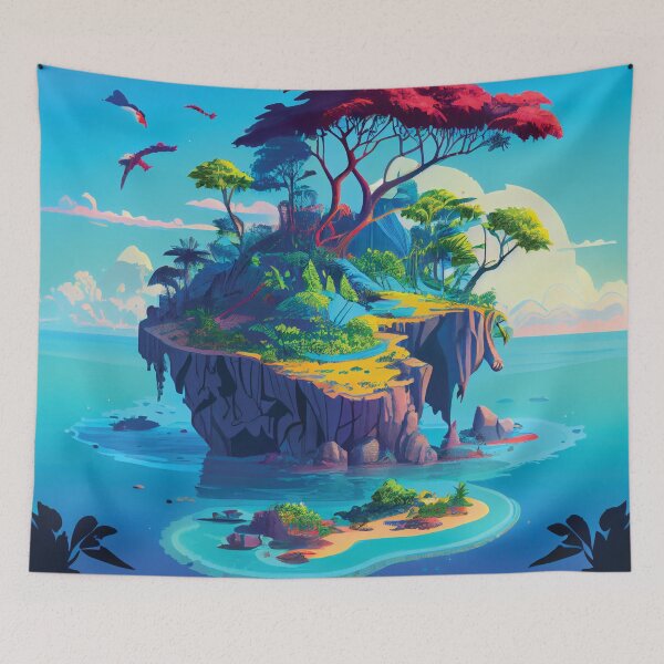 Item preview, Explore the Wonders of a Magical Island with Jungle and Blue Lagoon designed and sold by DesignCatalyst7.
