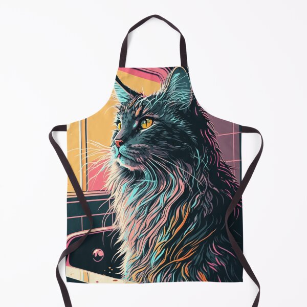 Item preview, Maine Coon cat in bathroom v2.0 designed and sold by adredn86.