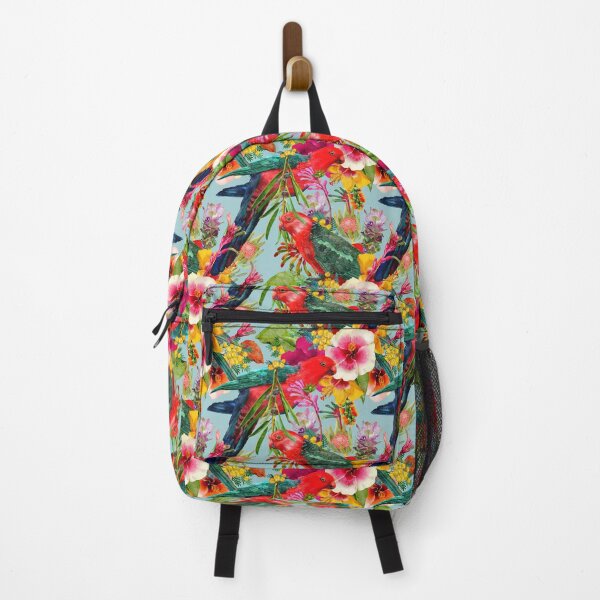 Item preview, King Parrot Tropical Blooms Pattern designed and sold by Sketchbook Designs.