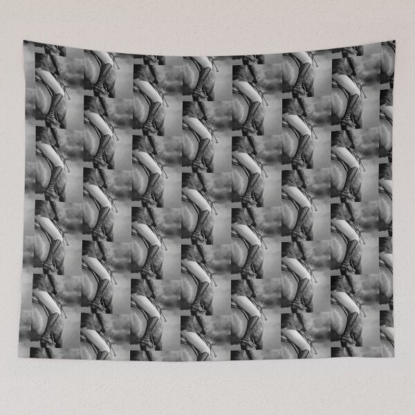 Item preview, Outside Leg - Black and White Horse Photography designed and sold by Michelle Wrighton.