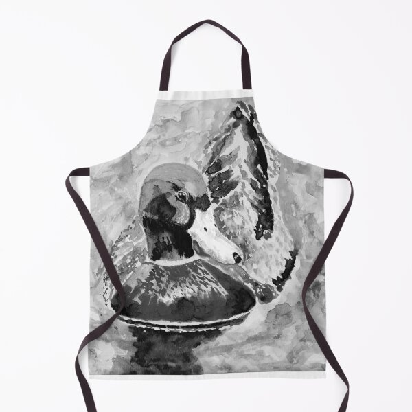 Item preview, Mallard Duck in watercolour Black & white art print designed and sold by BirdsNatureArt.