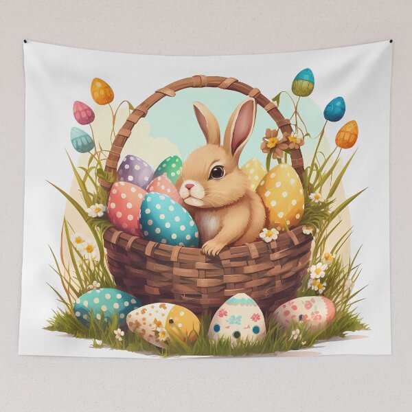 Artikelvorschau, Easter Bunny in Basket  entworfen und verkauft von Esoteric Designs.