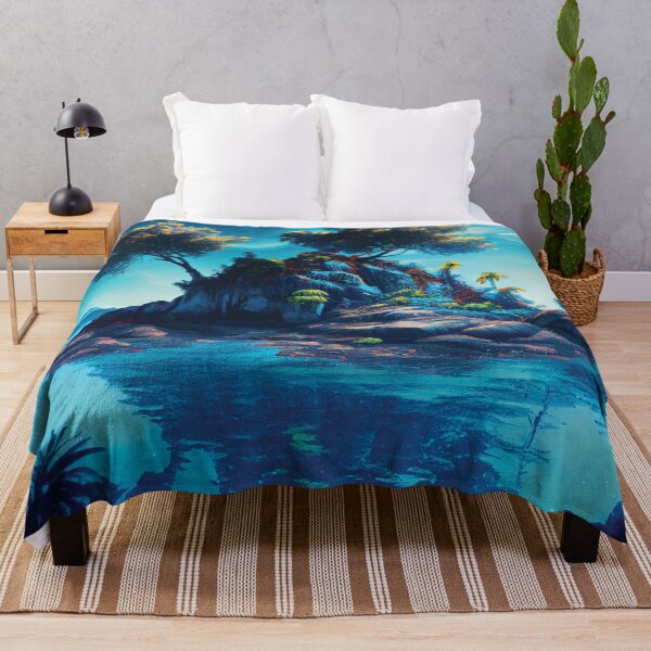 Item preview, Discover the Enchantment of a Magical Island with Jungle and Blue Lagoon designed and sold by DesignCatalyst7.