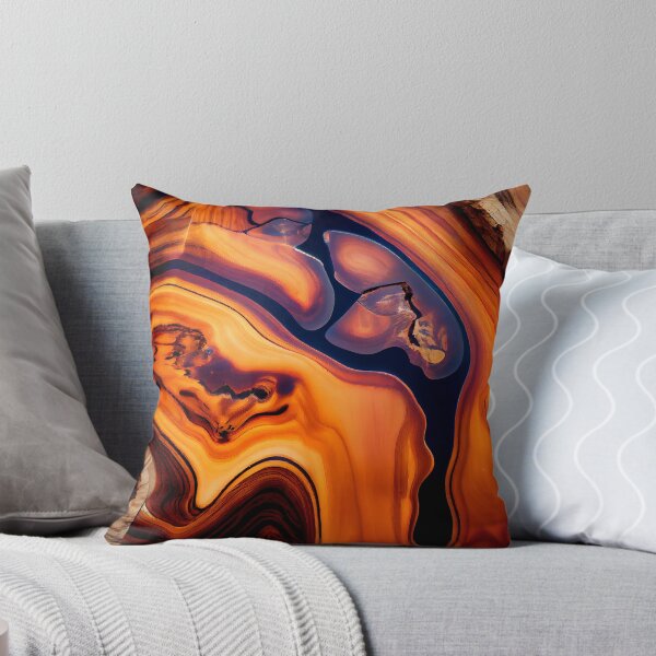 Item preview, Amber wood slab with violet epoxy pattern designed and sold by AppleElf.