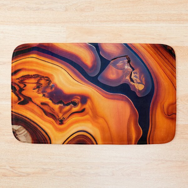 Item preview, Amber wood slab with violet epoxy pattern designed and sold by AppleElf.