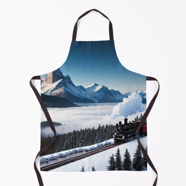 Item preview, Snowy Mountains and Steam Locomotives: A Majestic Journey designed and sold by D3monic.