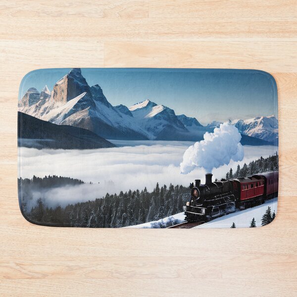 Artikelvorschau, Snowy Mountains and Steam Locomotives: A Majestic Journey entworfen und verkauft von D3monic.