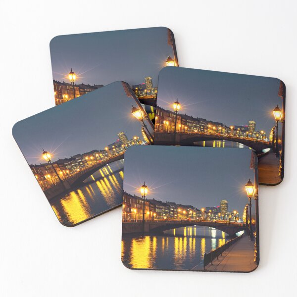 Item preview, Dusk Romance: A Cityscape of River and Bridge designed and sold by D3monic.
