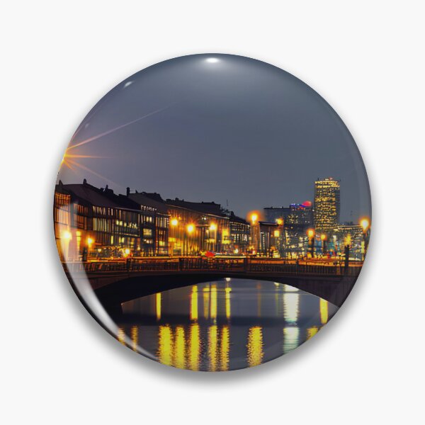Item preview, Dusk Romance: A Cityscape of River and Bridge designed and sold by D3monic.